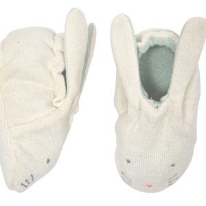 new w/o tag: Meri Meri baby booties • knit